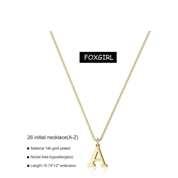 Tiny A-Z Pendant Choker Necklace