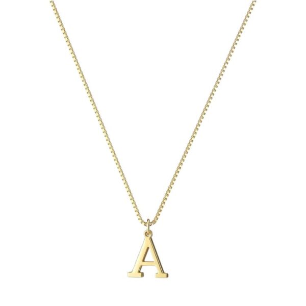 Tiny A-Z Pendant Choker Necklace